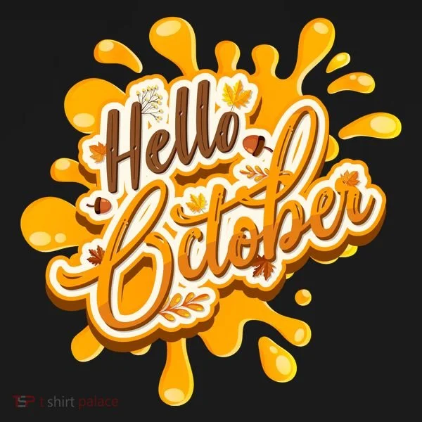 Hello October Fun Fall Doggie Tank