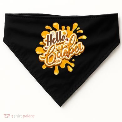 Hello October Fun Fall USA-Made Doggie Bandana