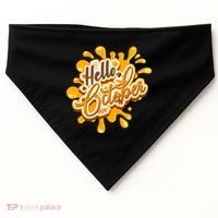 Hello October Fun Fall USA-Made Doggie Bandana thumb 0