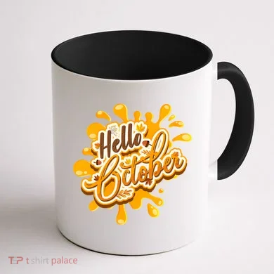 Hello October Fun Fall Coffee Mug back