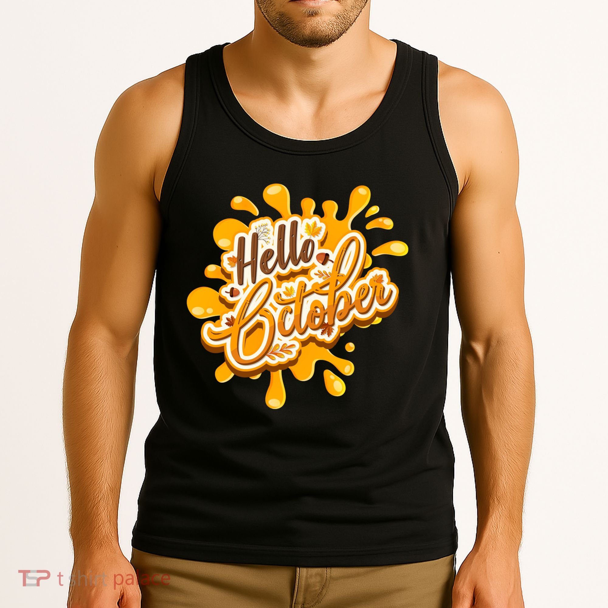 Hello October Fun Fall Tank Top