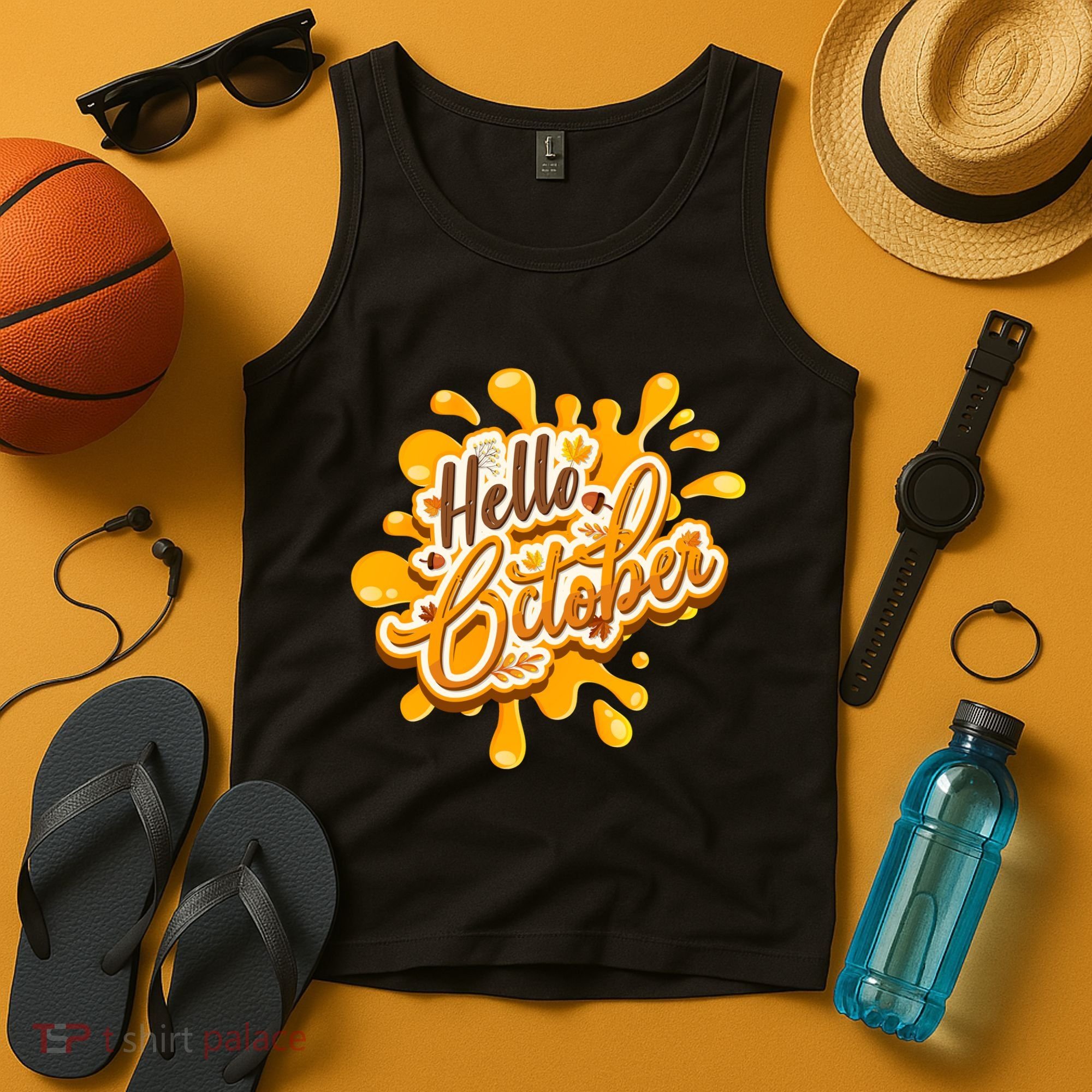 Hello October Fun Fall Tank Top