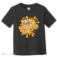 Hello October Fun Fall Toddler T-Shirt thumb 0