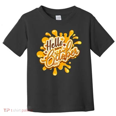 Hello October Fun Fall Toddler T-Shirt