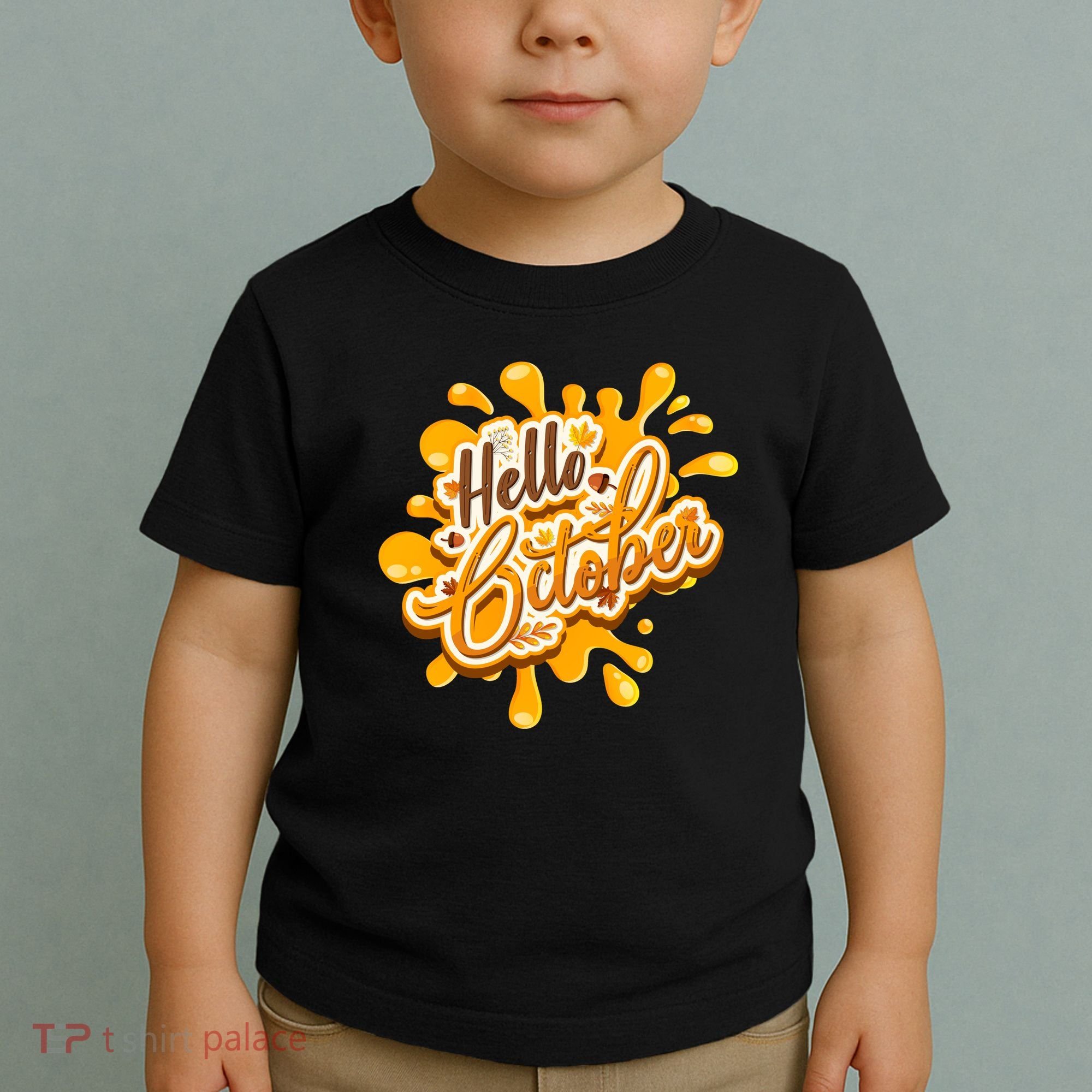 Hello October Fun Fall Toddler T-Shirt