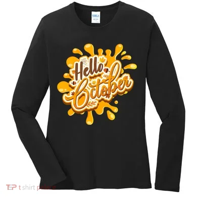 Hello October Fun Fall Women's Long Sleeve Shirt