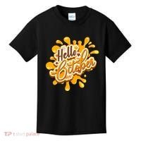 Hello October Fun Fall Kids T-Shirt thumb 0