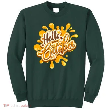 Hello October Fun Fall Sweatshirt
