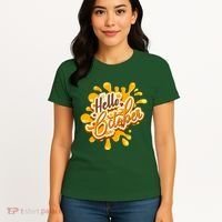 Hello October Fun Fall Women's T-Shirt thumb 4