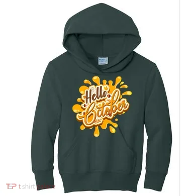 Hello October Fun Fall Kids Hoodie