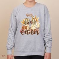 Hello October Fall Lover Women's Sweatshirt thumb 0