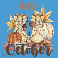 Hello October Fall Lover Tie Dye Hoodie thumb 2