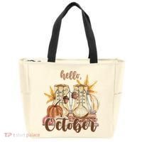 Hello October Fall Lover Tote Bag thumb 0