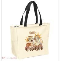 Hello October Fall Lover Tote Bag thumb 2