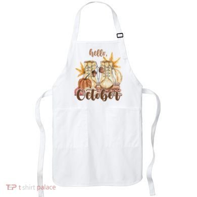 Hello October Fall Lover Apron