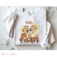 Hello October Fall Lover Sweatshirt thumb 2