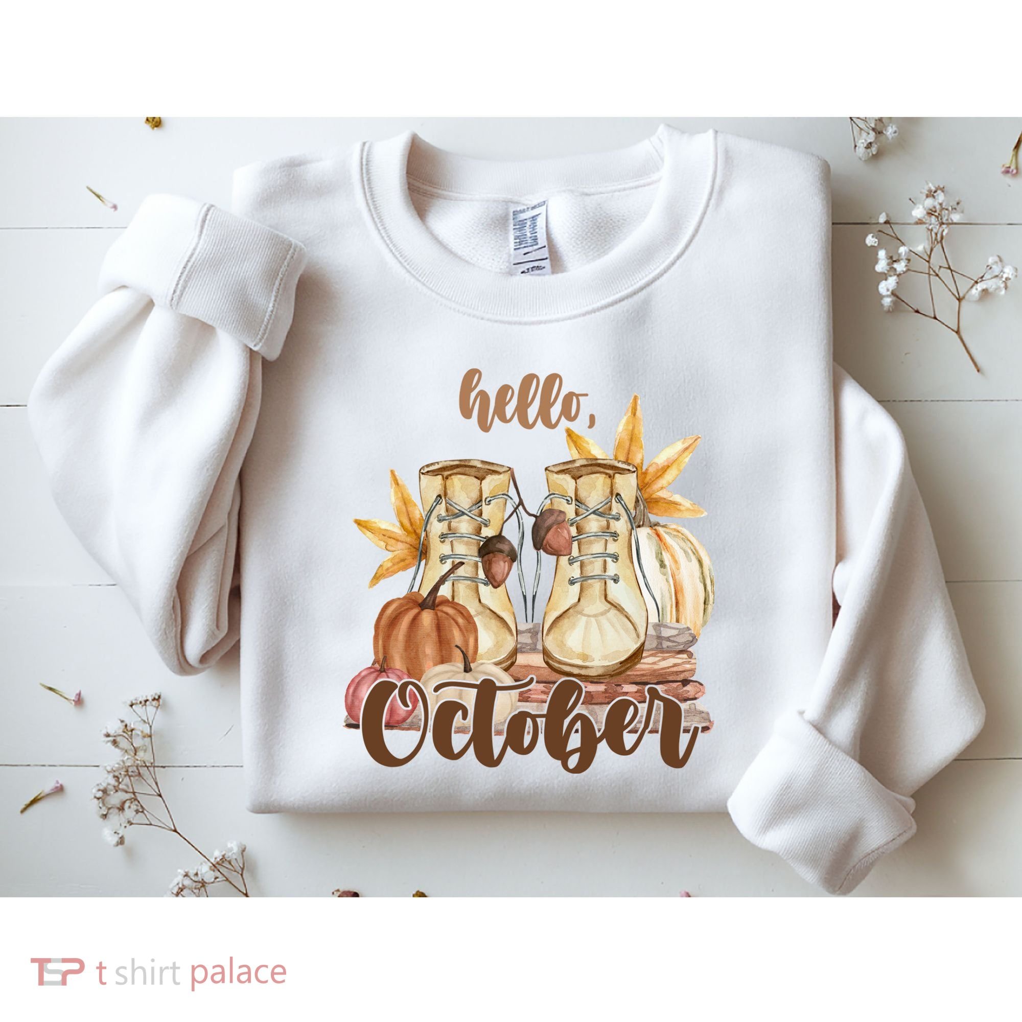Hello October Fall Lover Sweatshirt