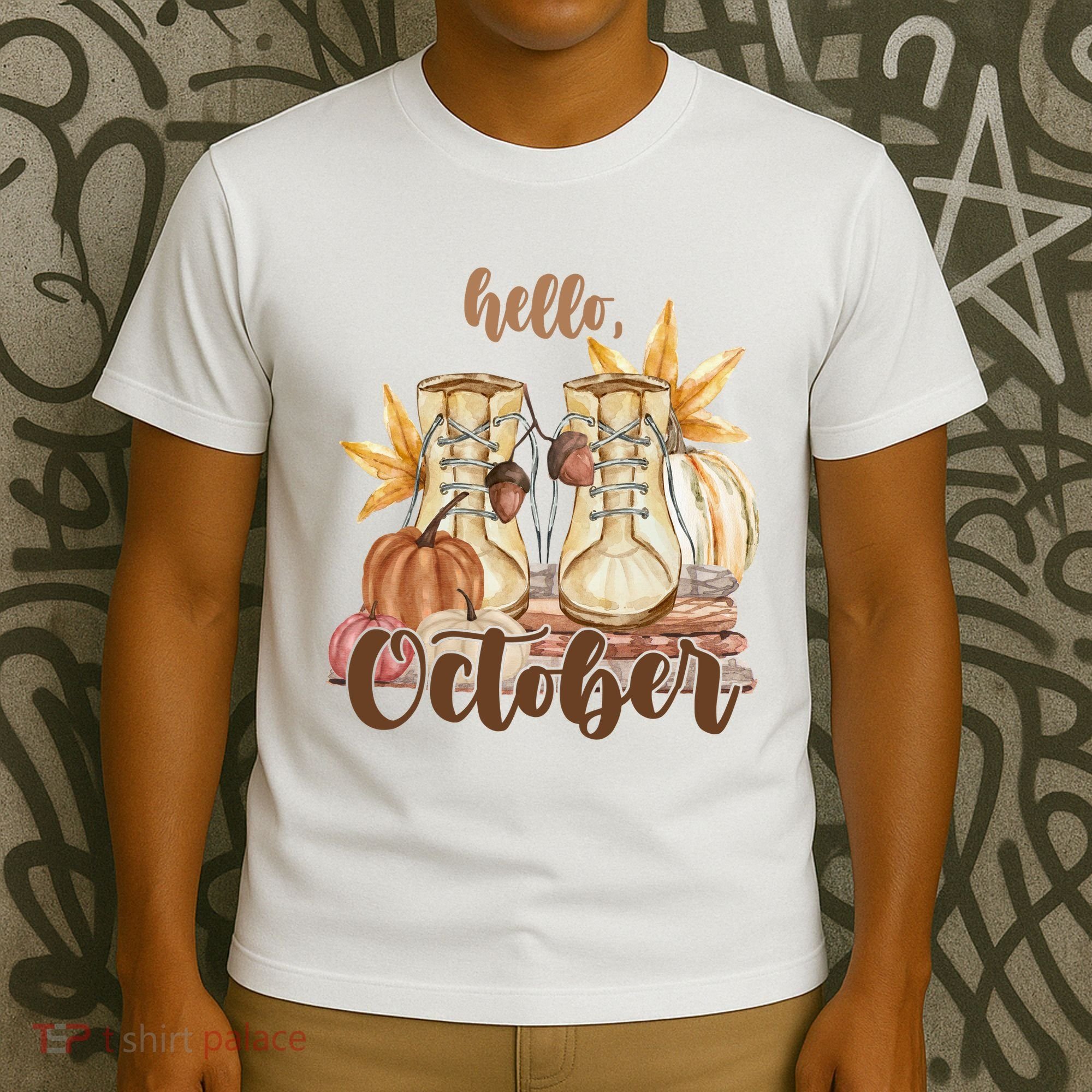 Hello October Fall Lover T-Shirt