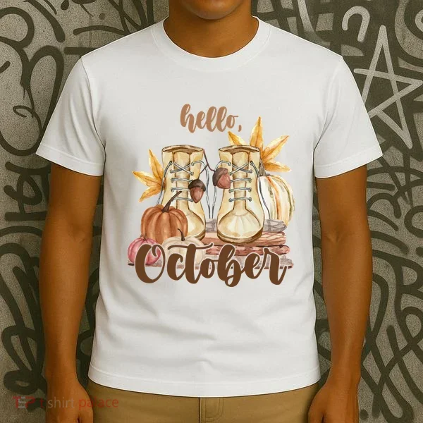 Hello October Fall Lover T-Shirt