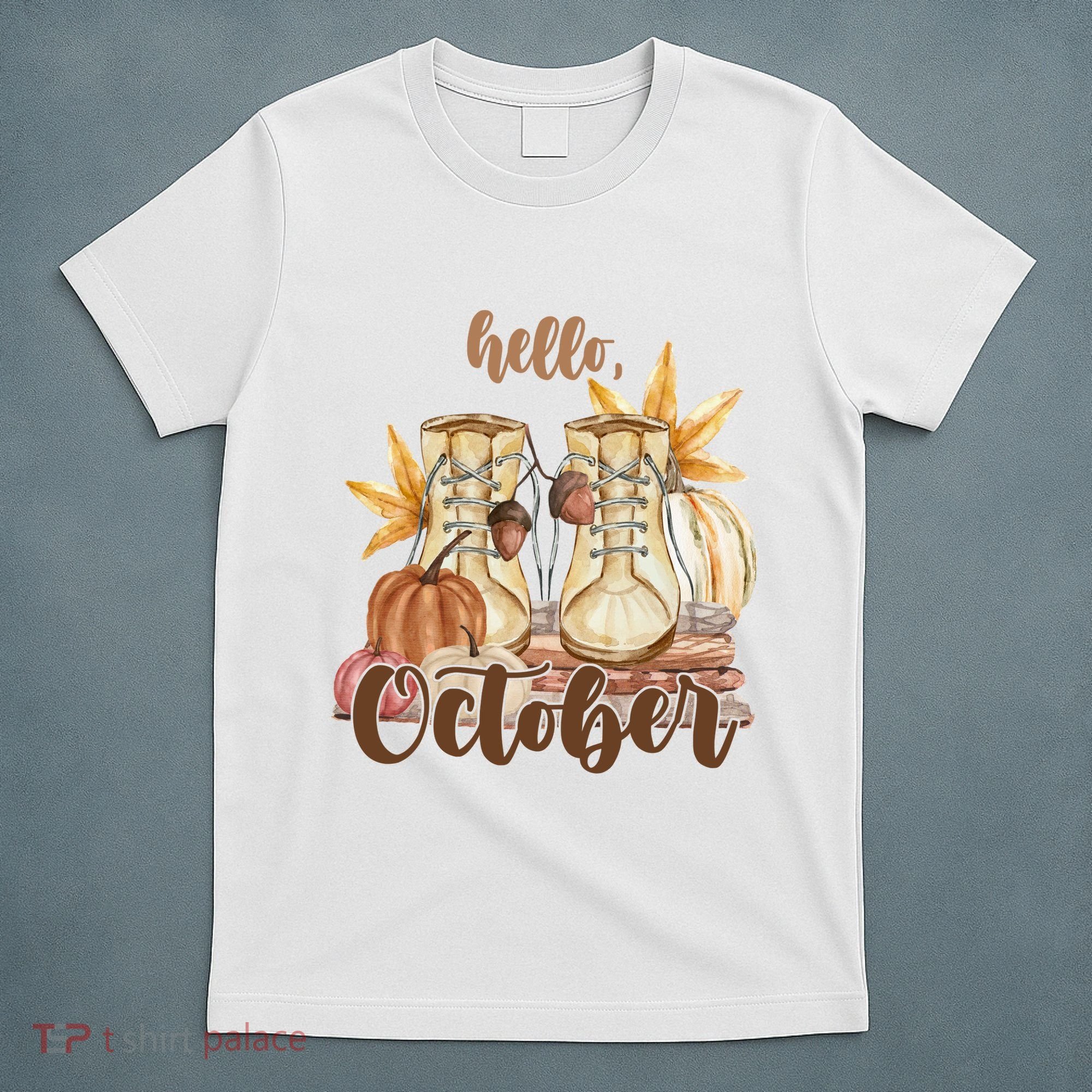 Hello October Fall Lover T-Shirt