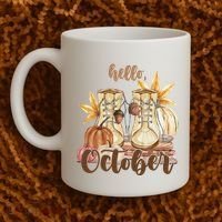Hello October Fall Lover Coffee Mug thumb 2