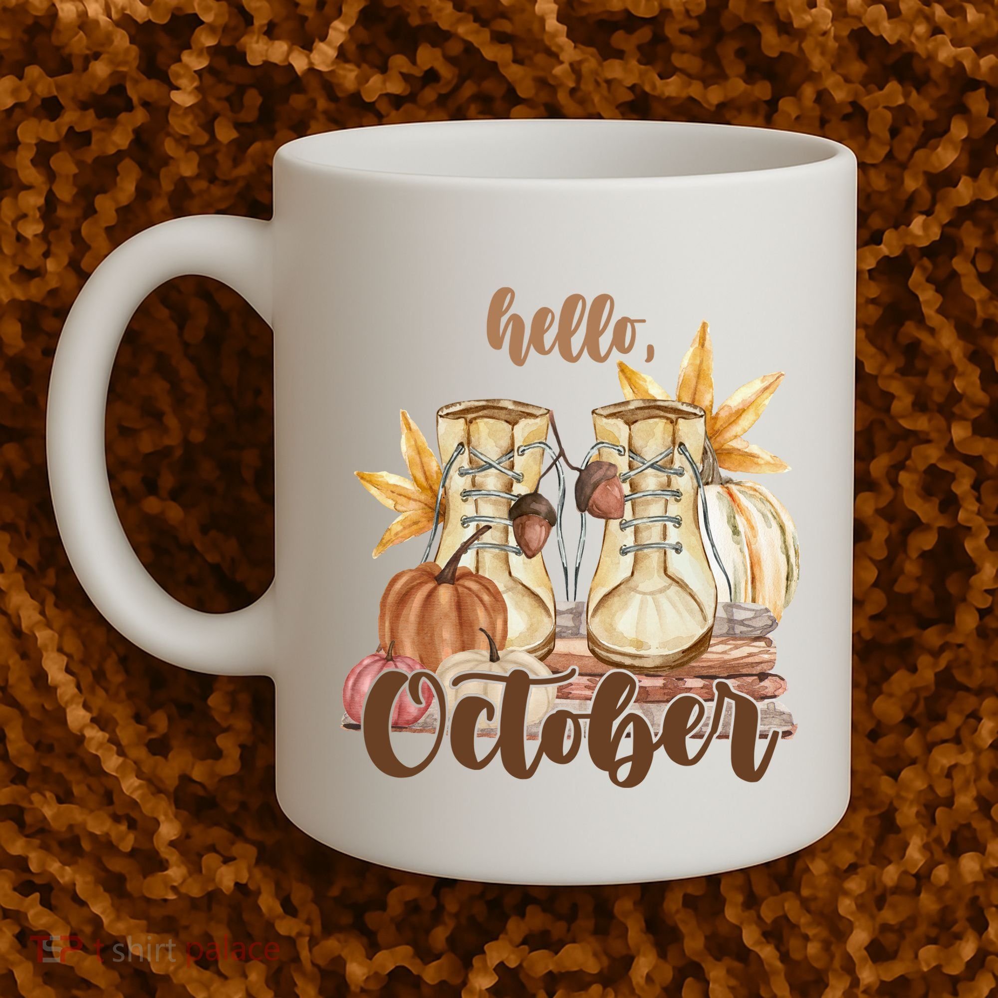 Hello October Fall Lover Coffee Mug