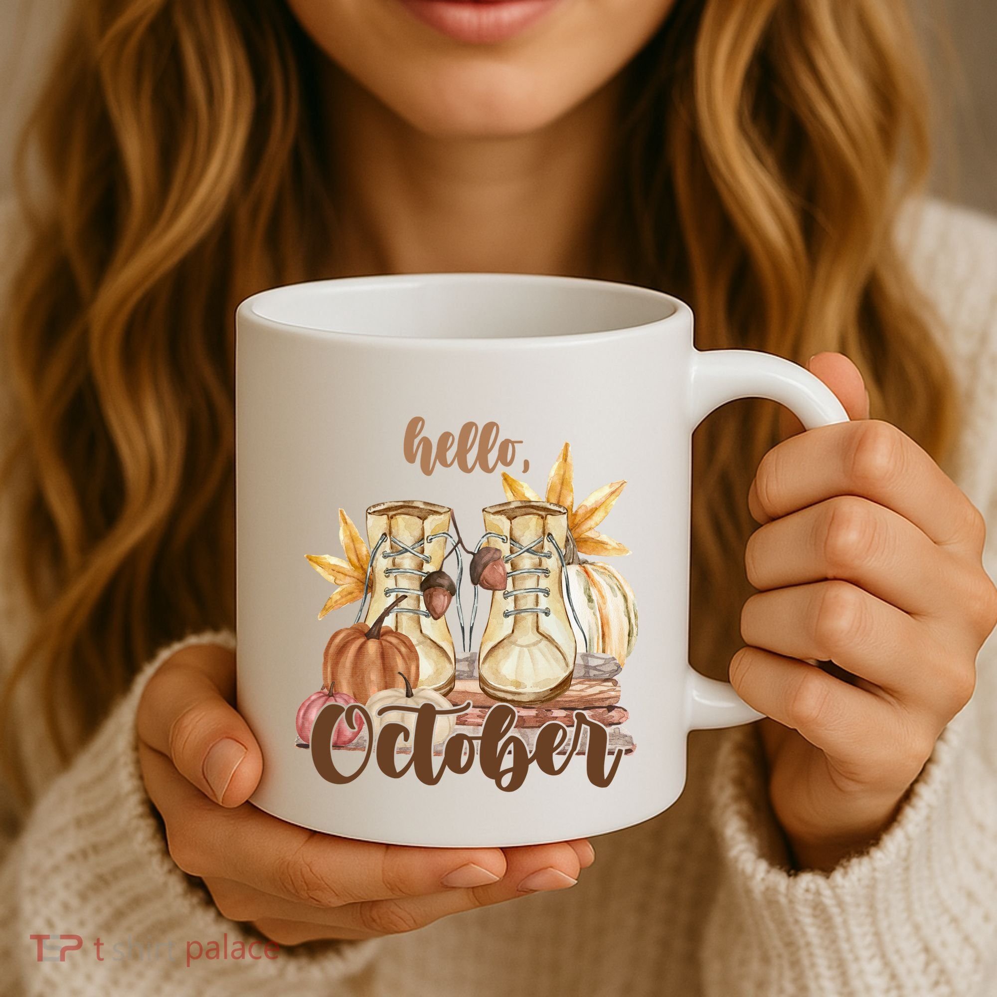 Hello October Fall Lover Coffee Mug