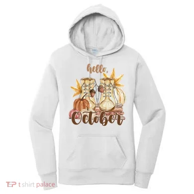 Hello October Fall Lover Women's Hoodie