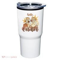 Hello October Fall Lover Tumbler thumb 0