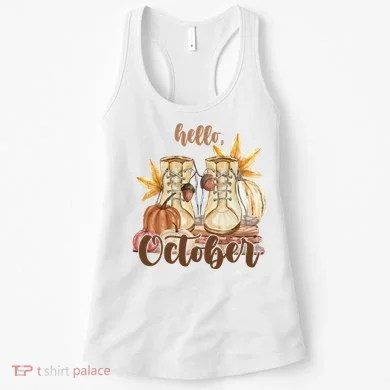 Hello October Fall Lover Women's Tank Top