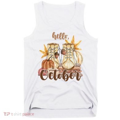 Hello October Fall Lover Tank Top