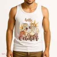 Hello October Fall Lover Tank Top thumb 3
