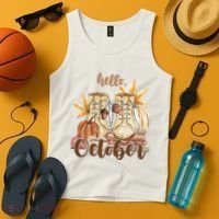 Hello October Fall Lover Tank Top thumb 4