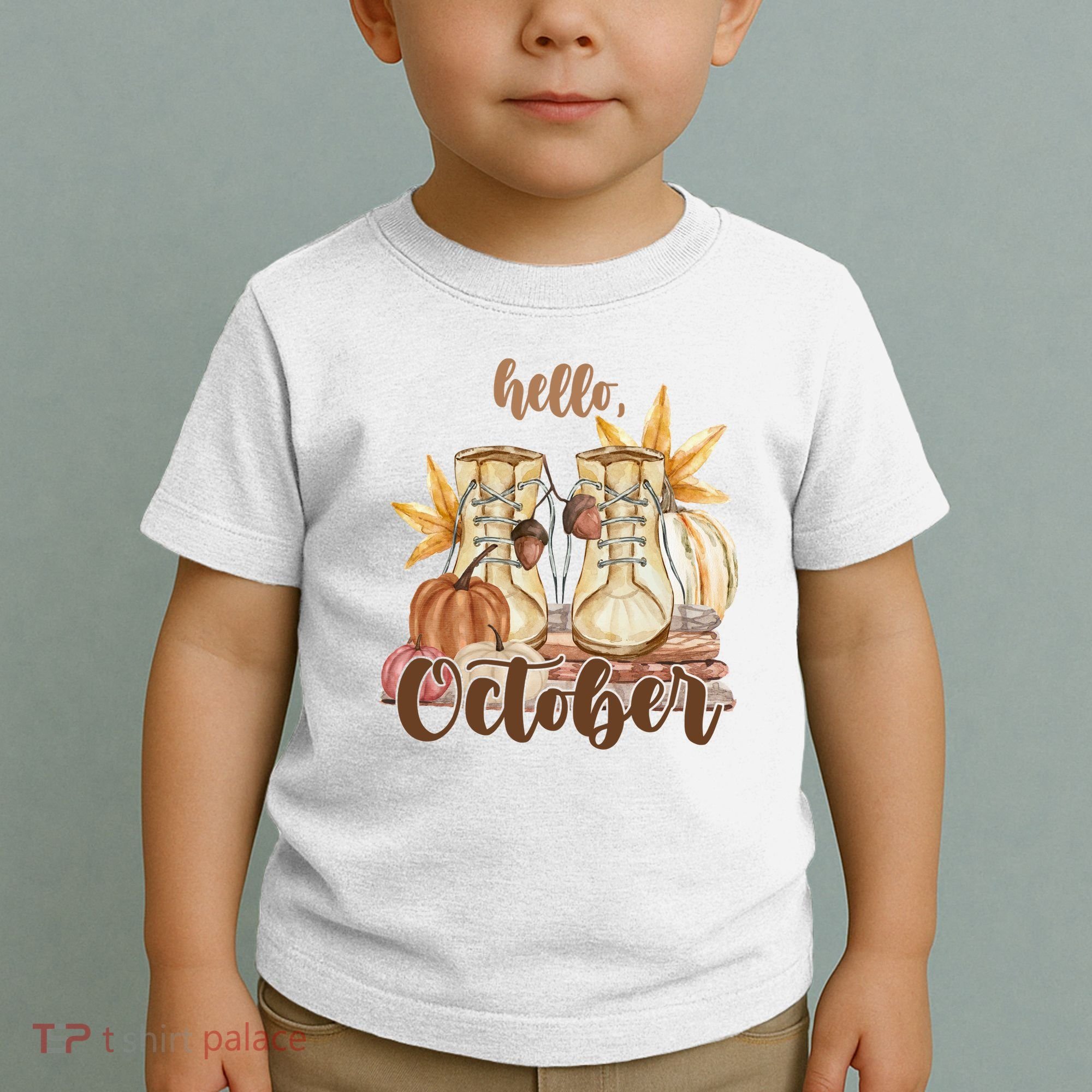 Hello October Fall Lover Toddler T-Shirt