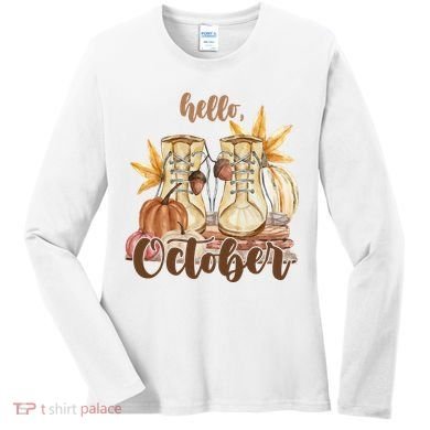 Hello October Fall Lover Women's Long Sleeve Shirt