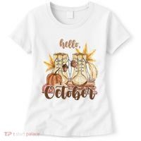 Hello October Fall Lover Women's T-Shirt thumb 0