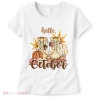 Hello October Fall Lover Women's T-Shirt thumb 0