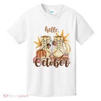 Hello October Fall Lover Kids T-Shirt thumb 0