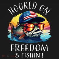 Hooked On Freedom Funny Fisherman Fishing Trout Usa Flag Women's Tank Top thumb 5
