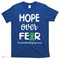 Hope Over Fear Green Ribbon Tbi Warrior Brain Injury Month Gift T-Shirt thumb 0