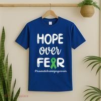 Hope Over Fear Green Ribbon Tbi Warrior Brain Injury Month Gift T-Shirt thumb 2