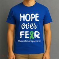 Hope Over Fear Green Ribbon Tbi Warrior Brain Injury Month Gift T-Shirt thumb 3