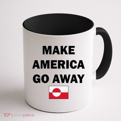 Hands Off Greenland Make America Go Away Coffee Mug back