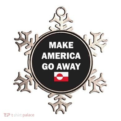 Hands Off Greenland Make America Go Away Ornament