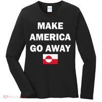 Hands Off Greenland Make America Go Away Women's Long Sleeve Shirt thumb 0
