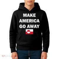 Hands Off Greenland Make America Go Away Kids Hoodie thumb 4