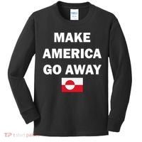 Hands Off Greenland Make America Go Away Kids Long Sleeve Shirt thumb 0
