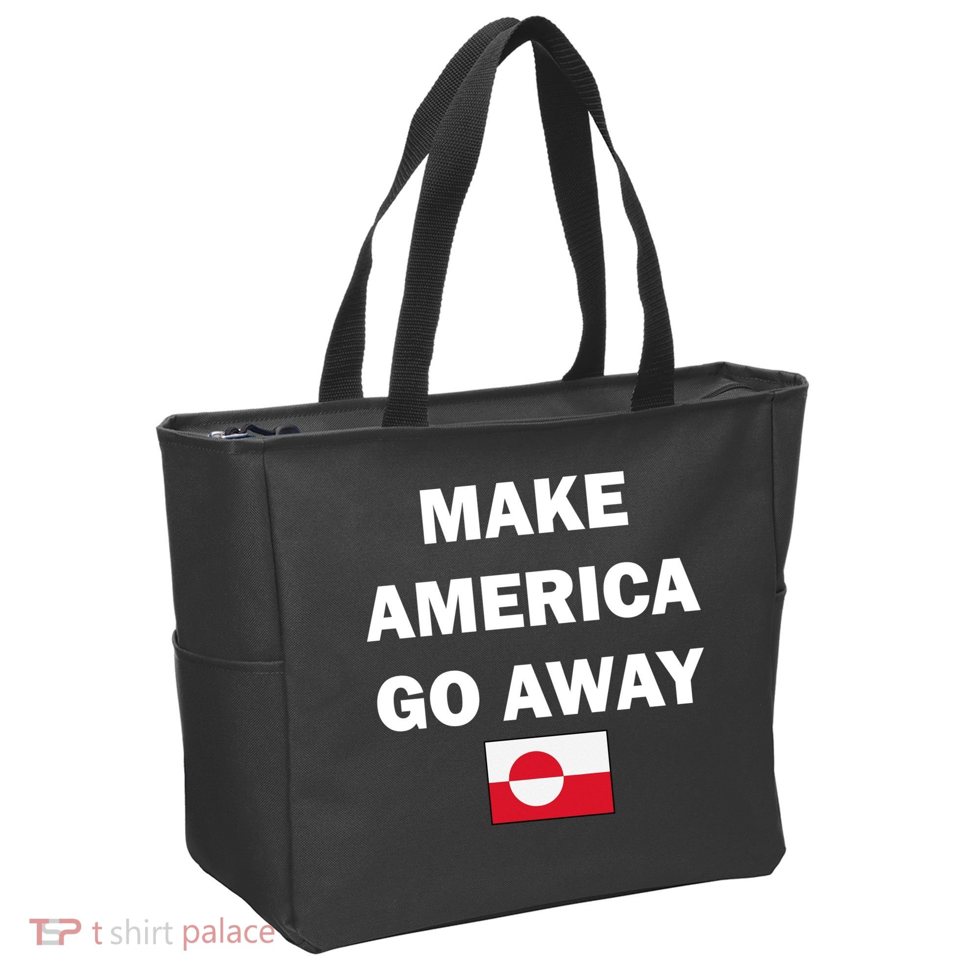 Hands Off Greenland Make America Go Away Tote Bag