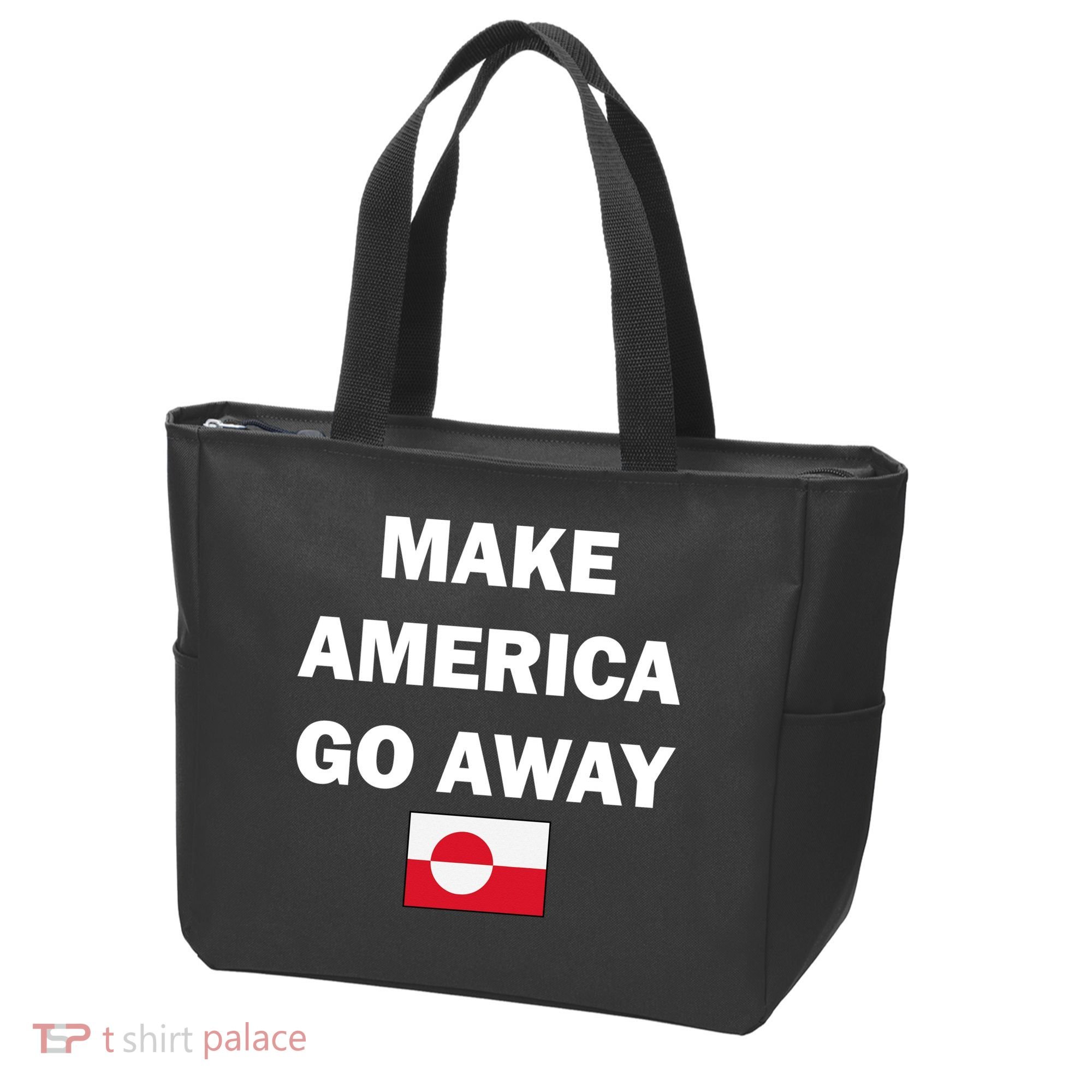 Hands Off Greenland Make America Go Away Tote Bag
