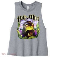 Hairy Otter Women's Racerback Cropped Tank thumb 0